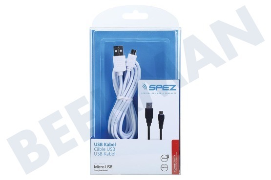 Spez  Cable Micro USB 200cm Blanco