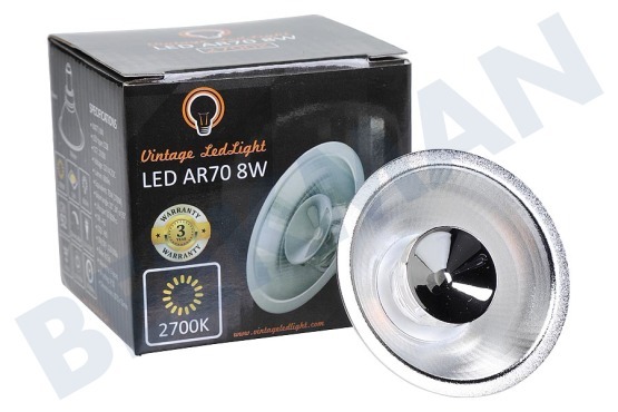 Vintage LedLight  LED AR70 B15D Regulable 8 Watt, 2700K 24 Grados