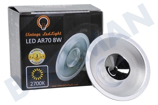 Vintage LedLight  LED AR70 B15D Regulable 8 Watt, 2700K 35 Grados