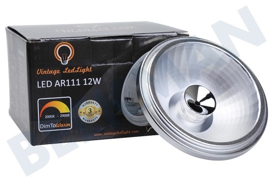 Vintage LedLight  LED AR111 G53 DimToWarm 2900-2000K 12 vatios, 35 grados