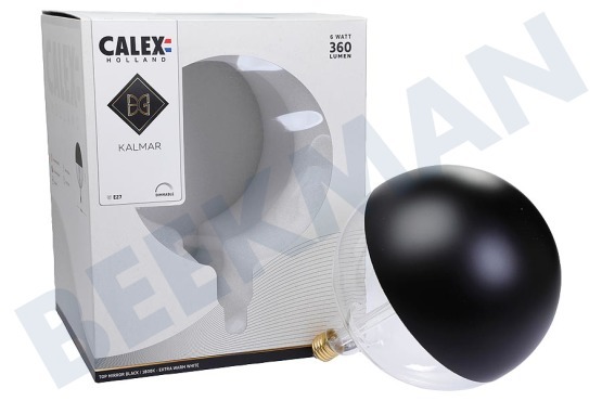 Calex  2101000200 LED XXL G200 Espejo frontal Negro 6 Watt, E27