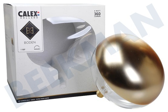Calex  2101000300 LED XXL Cobble Top Cup Espejo dorado 6 Watt, E27
