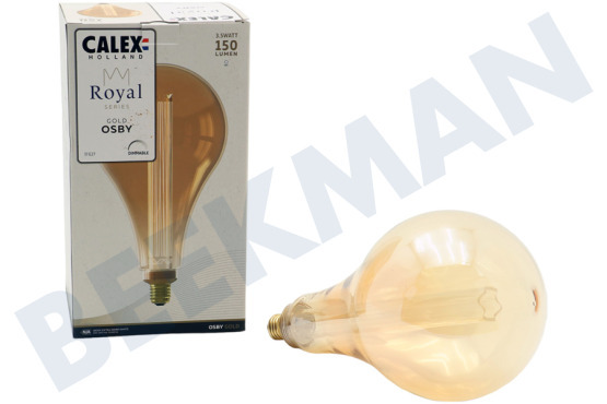 Calex  2101003600 Lámpara LED Royal Osby Gold E27 3.5 Watt, Regulable