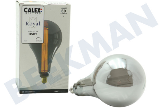 Calex  2101005700 Lámpara LED Royal Osby Titanio E27 3,5 Watt, regulable