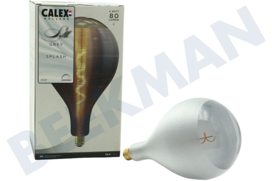 Calex  2101006400 Filamento espiral Silk Splash gris E27 4,0 vatios, regulable