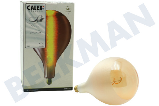 Calex  2101006300 Filamento en espiral Silk Splash Gold, E27, 4,0 vatios, regulable
