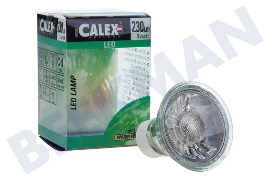 Calex  423450 Calex COB LED GU10 bombilla halógena 240V 3W 230LM 2800K
