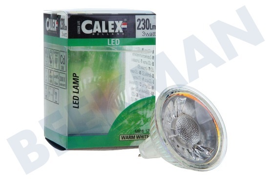 Calex  423750 Lámpara LED Calex COB MR16 12 Volt, 3.5 Watt, 230lm 3000K halógena baja