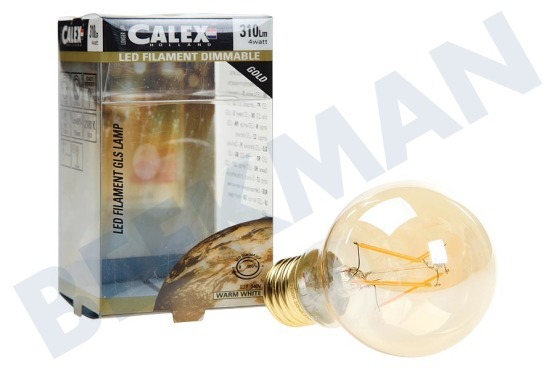Calex  474504 Calex Full LED de vidrio de filamento de la lámpara estándar E27 4W 310lm
