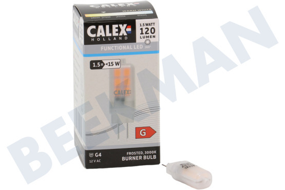 Calex  1301007200 LED G4 12 voltios, 1,5 vatios, 120 lm 3000 K mate