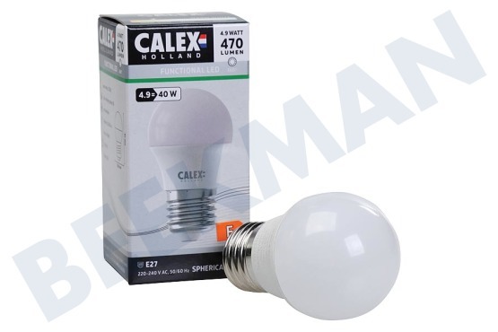 Calex  1301000901 Lámpara de bola LED 240 V, 4,9 W, 470 lm E27 P45, 2700 K