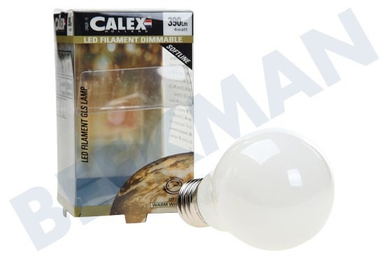 Calex  474503 Calex LED Lámpara estándar de filamento de vidrio completo 4.5 Watt, 470lm E27