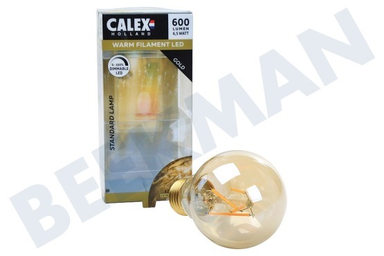 Calex  474517 Lámpara estándar de filamento de vidrio LED Calex, 6,5 vatios, E27