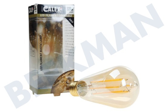 Calex  425414 Calex LED vaso lleno rústica filamento de la lámpara 240V 4W 320lm E27
