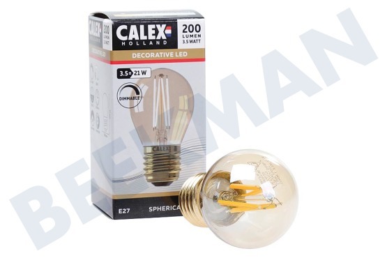 Calex  474486 Calex LED lámpara de filamento de bola 3.5W E27 regulable G45