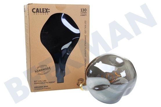 Calex  2101001700 Calex XXL Organic EVO LED regulable 6 vatios, titanio E27 PS165