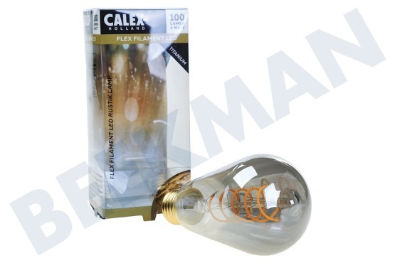 Calex  425753.1 Calex LED soldado con autógena Flex Filament 4W E27 Titanium ST64