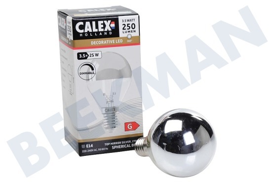 Calex  1101001000 Espejo de cabeza de filamento LED de 3,5 vatios, E14 P45 regulable