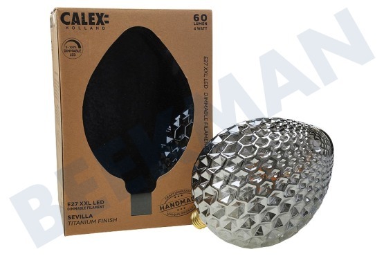 Calex  425984 Lámpara Calex Sevilla Led 4W E27 Titanio regulable