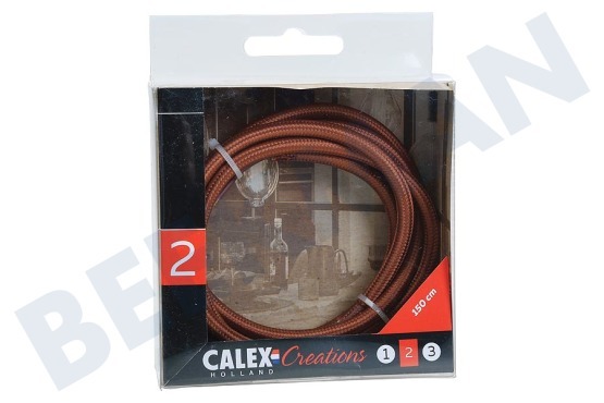 Calex  940214 Cable envuelto textil Calex marrón 1,5 m
