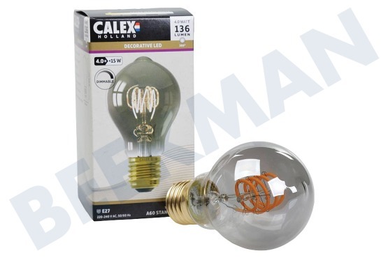 Calex  1001000600 Filamento LED Full Glass Flex 4 Watt, E27 Titanio A60DR