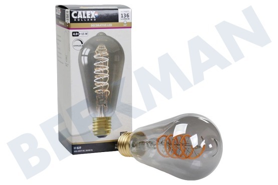 Calex  1001000800 Filamento LED Full Glass Flex 4 Watt, E27 Titanio ST64