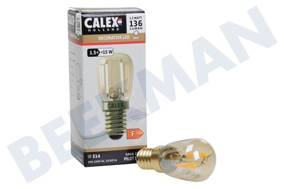 Calex  1101000500 Calex LED Lámpara de panel de control de filamento de vidrio completo 1.5 Watt, E14