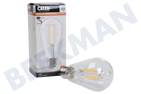 Calex  1101001600 Lámpara LED rústica de filamento de vidrio completo 3,5 W, E27