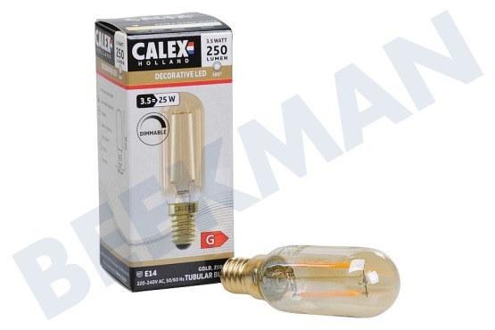 Calex  1101004100 Calex LED Filamento de vidrio completo 3.5 Watt, E14 Oro CR180