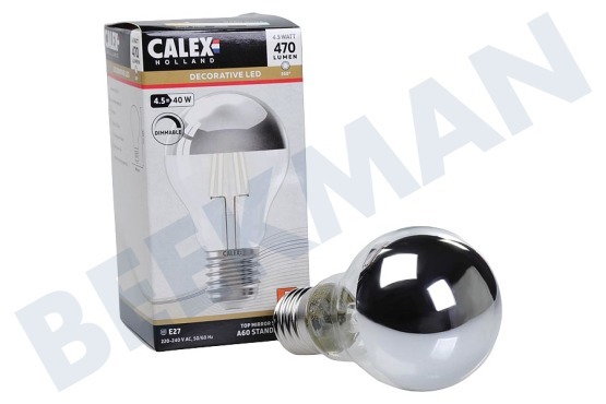 Calex  1101006600 Espejo de cabeza de filamento LED de 4,5 vatios, E27 A60 regulable