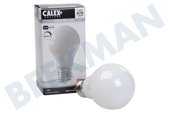 Calex  1101006400 Bombilla LED estándar Softline de filamento de vidrio completo de 4,5 W, E27