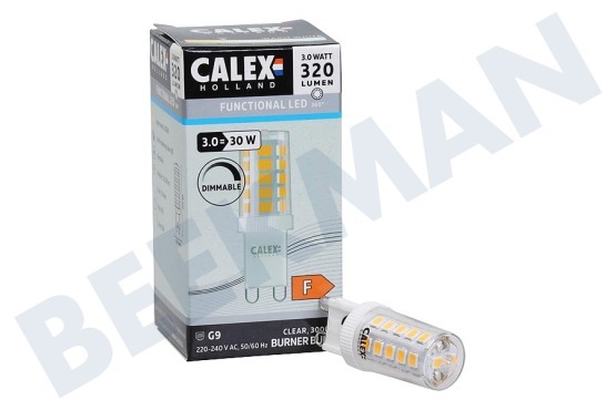 Calex  1301003100 Lámpara LED full glass 220-240 Volt, 3W G9