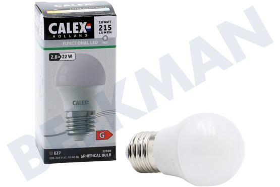 Calex  1301006600 Lámpara de bola LED 2,8 W, llama E27