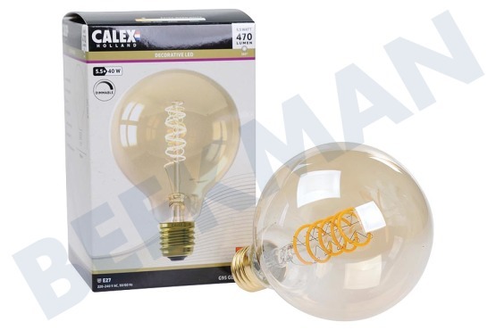 Calex  1001002100 Flex Filament G95 Globe Gold Lámpara LED regulable E27 5,5 Watt