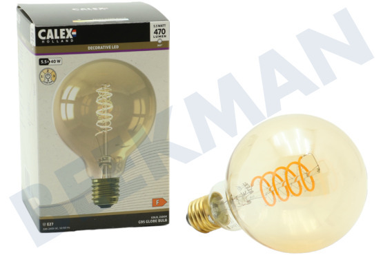 Calex  1001003400 Globo LED G95 Oro Filamento Flex E27 5,5 Watt