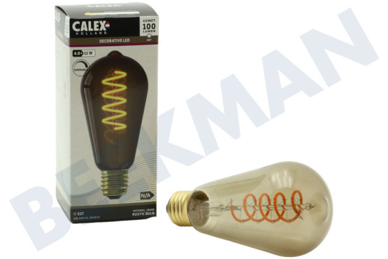 Calex  2001001600 LED Rústico ST64 Filamento Flexible Natural E27 4,0 Watt