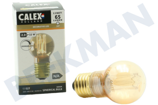 Calex  1201000200 LED Fibra Óptica P45 Oro SMD Regulable E27 2,3 Watt