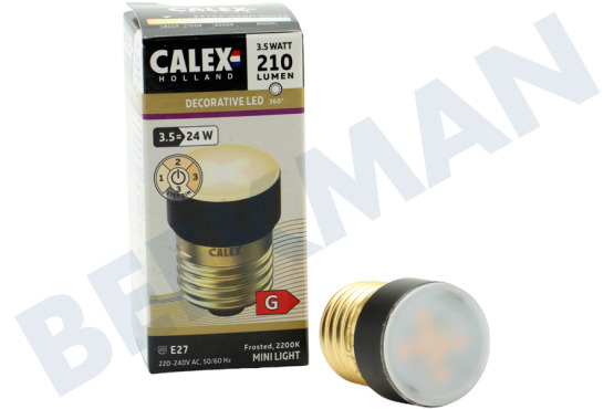 Calex  1301008300 Mini Luz LED Anillo Negro SMD E27 3,5 Watt