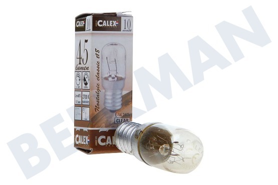 Calex  411002 Calex tubo de la lámpara 240V 10W E14 claro 18x52mm 45lm