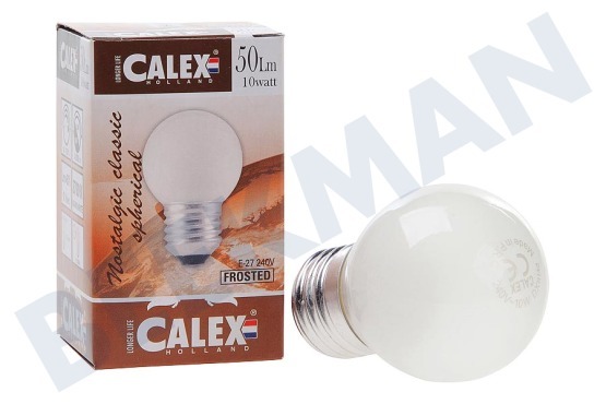 Calex  408502 Calex Ball-noche lámpara 240V 10W E27 mate 50LM