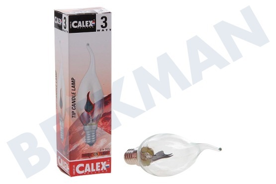 Calex  439636 Lámpara Calex Sugerencia Vela 240V 3W E14 flickervlam 35x126