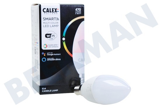 Calex  Lámpara vela LED inteligente E14 SMD RGB Regulable 4,9 Watt