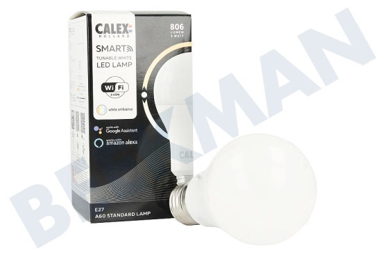 Calex  Lámpara estándar LED inteligente E27 CCT regulable 9,4 vatios