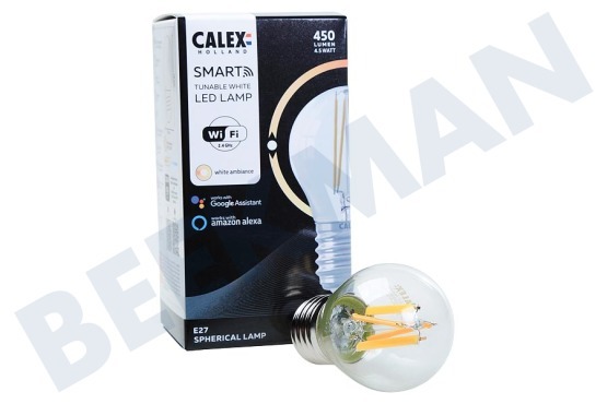 Calex  Smart LED Filament Clear Ball lamp P45 E27 Regulable