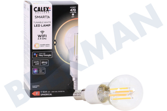 Calex  Smart LED Filament Clear Bullet Lamp E14 Regulable