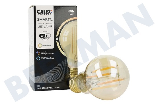 Calex  Smart LED Filament Rustic Gold Standard lamp E27 Dimmable