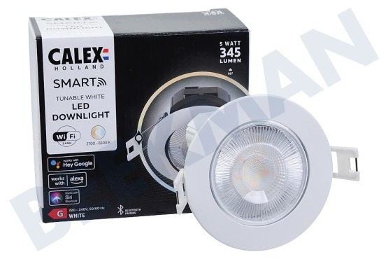 Calex  429274 Downlight Smart Wifi CCT, blanco