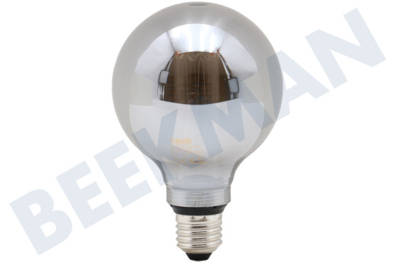 Calex  Lámpara de globo LED G95 de fibra de vidrio de titanio, 3,5 W, regulable E27