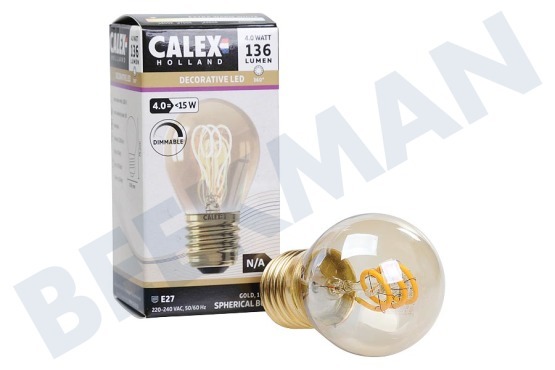 Calex  1001001500 Filamento Flexible LED Dorado E27 Regulable