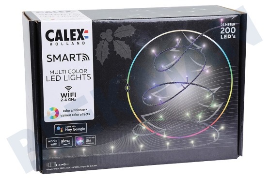 Calex  2801000200 Luces navideñas inteligentes, RGB, 200 LED, 25 metros